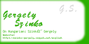 gergely szinko business card